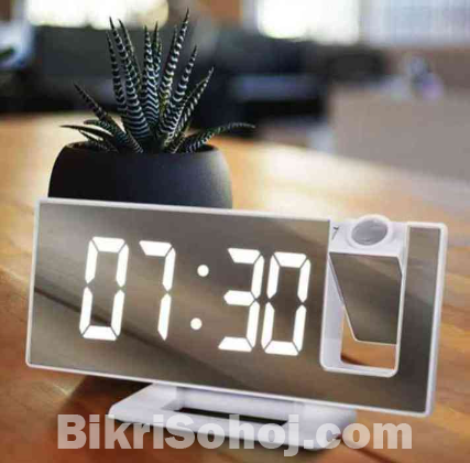 Digital Alarm Clock LED Large Mirror Display